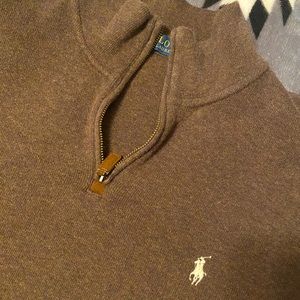 Brown Ralph Lauren Quarter Zip size medium